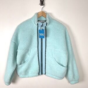 DSG Girls Cozy Fleece Full‎ Zip Jacket Shoreside Blue M (10-12) NWT
